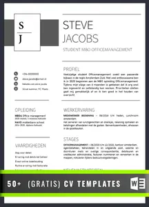 CV voorbeeld student MBO, maak eenvoudig een goed CV als student MBO. Met behulp van onze gratis templates in Word en onze tips heb je binnen no time je CV gemaakt.