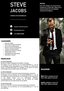 CV voorbeeld 15, een zwart wit CV voorbeeld gemaakt in Microsoft Word. Gebruik onze gratis CV voorbeelden om eenvoudig en snel je CV te maken.  