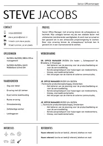 CV voorbeeld 23, gratis template in Microsoft Word om je CV in te maken. Bekijk en download onze gratis voorbeelden en ga direct aan de slag met je CV. 