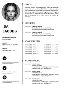 CV voorbeeld 25, gratis template in Word, maak snel een eenvoudig je CV met behulp van onze gratis voorbeelden en tips. Ga direct aan de slag!