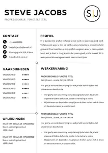 CV Voorbeeld 34, maak eenvoudig je CV met behulp van onze gratis templates en onze tips. Ga direct aan de slag en maak je CV in een handomdraai!