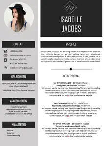 CV voorbeeld 6, elegant modern CV, gratis template in Microsoft Word