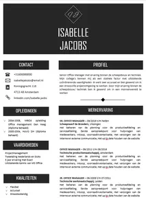CV voorbeeld 7, gratis templates in Microsoft Word, snel eenvoudig je CV updaten. 