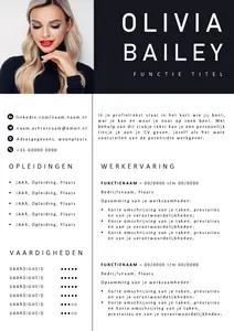 CV voorbeeld Word 7, gratis voorbeeld templates in Microsoft Word.