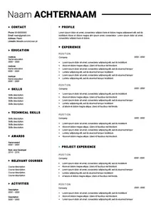  Maak indruk met een Engels CV op maat. Gebruik onze gratis voorbeeld templates om je droombaan te veroveren. Download en pas aan in MS Word.