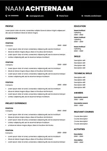 CV Voorbeeld Engels 2 | Eenvoudig je CV maken | Gratis Templates in Word | Tips voor een Perfect CV | Update je CV in een Handomdraai | TopVoorbeelden.com