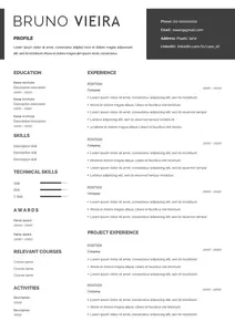 CV Voorbeeld Engels 4 | Eenvoudig je CV maken | Gratis Templates in Word | Tips voor een Perfect CV | Update je CV in een Handomdraai | TopVoorbeelden.com