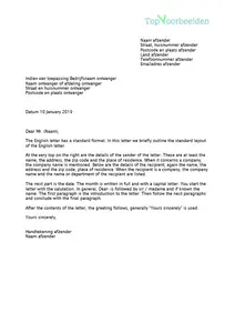 Engelse brief, 2 voorbeelden van een Engelse brief, bekijk en download de voorbeeld brieven. 