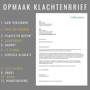 Opmaak Klachtenbrief, Maak je Klachtenbrief met behulp van onze Voorbeelden en Tips. 
