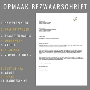 Opmaak Bezwaarschrift , bekijk de standaard Opmaak en de verrschillende Onderdelen van een Bezwaarschrift. Lees hoe de Procedure werkt en Bekijk de Voorbeelden. 