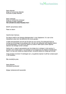 Aansprakelijk stellen, informatie en 2 voorbeeld brieven