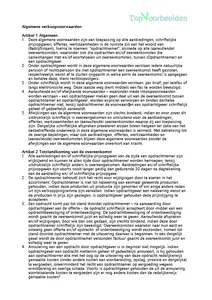 Algemene verkoop voorwaarden, voorbeeld en de algemene voorwaarden op het gebied van verkoop