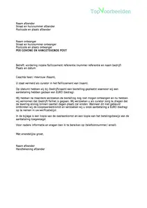 Brief curator, 4 voorbeeld brieven voor de curator van een bedrijf dat failliet is gegaan. Bekijk en download de voorbeeld brieven. 