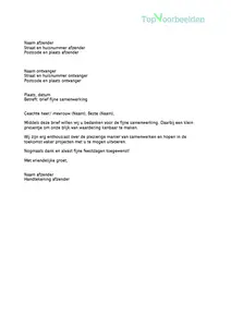 Brief fijne samenwerking, 4 voorbeeld brieven om te bedanken voor een fijne samenwerking. 