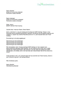 Brief finale kwijting, 4 voorbeeld brieven als voorstel voor finale kwijting bij een opgelopen schuld. 