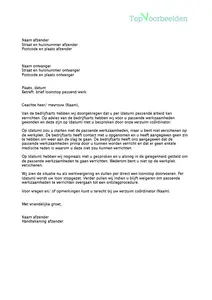 Brief loonstop, 3 voorbeeld brieven om het loon stop te zetten. Beijk en download de gratis voorbeelden. 