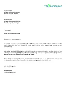 Brief loonsverhoging, 4 voorbeeld brieven voor het geven van een loonsverhoging en het vragen om een loonsverhoging. Bekijk en download de gratis voorbeelden. 