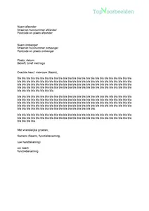 Brief namens iemand anders, hoe stuur je een brief namens iemand anders en bekijk en download de gratis voorbeeld brief. 
