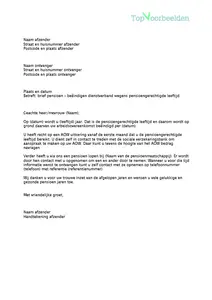 Brief pensioen, 3 voorbeeld brieven, download ze gratis. 