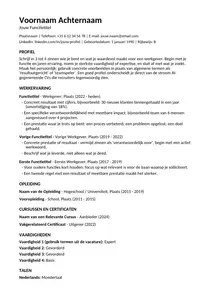 Download 10 gratis cv template 2026 sjablonen voor Word en Google Docs. ATS-vriendelijk en perfect om met Claude of ChatGPT je oude cv in te laten vullen.