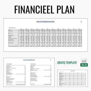 Financieel plan, een helder voorbeeld van een financieel plan in Excel, als onderdeel van je ondernemingsplan. Bekijk en download het gratis voorbeeld. 