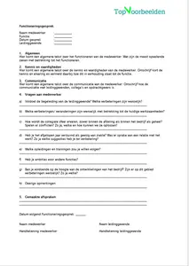 Functioneringsgesprek voorbereiden