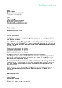 Klachtenbrief auto, 2 voorbeeld breven om een klacht in te dienen met betrekking tot de aanschaf van een auto. Bekijk en download de gratis voorbeeld brieven. 