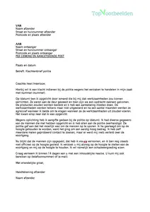Klachtenbrief politie, 2 voorbeeld brieven om een klacht in te dienen bij de politie. Bekijk en download de gratis voorbeelden. 
