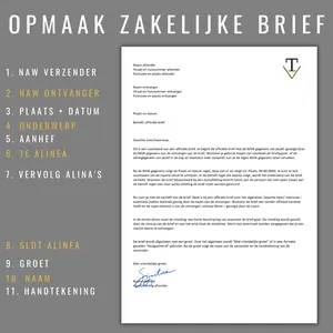 Zakelijke brief opbouw, bekijk wat de opbouw is van een zakelijke brief. 
