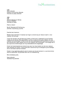 Voorbeeld bezwaarschrift CBR, voorbeeld brieven om bezwaar te maken tegen een beslissing van het CBR. 