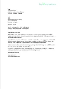 Voorbeeld bezwaarschrift GBLT, voorbeeld brieven voor wanneer je het niet eens bent met een beslissing van de GBLT.