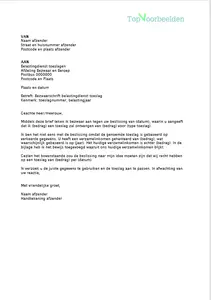 Voorbeeld bezwaarschrift Belastingdienst, diverse voorbeeld brieven om bezwaar te maken tegen een beslissing van de belastingdienst. 