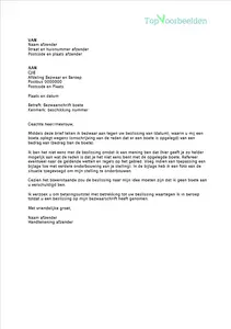 Voorbeeld bezwaarschrift boete, voorbeeld brieven om bezwaar aan te tekenen tegen een opgelegde boete. 