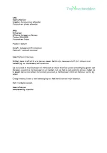 Voorbeeld bezwaarschrift intrekken, gratis voorbeeld brieven om je bezwaarschrift in te trekken. 