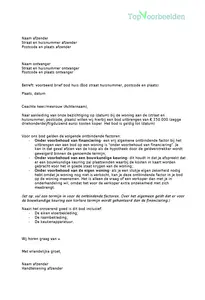 Voorbeeld brief bod huis