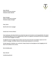 Brief contract opzeggen, 4 voorbeeldbrieven voor het opzeggen van een contract, bekijk en download de voorbeelden. 