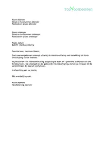 Voorbeeld intentieverklaring, een voorbeeld van een intentieverklaring met begeleidende brief en uitleg. Download de gratis voorbeelden. 