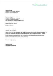Brief naar Belgie, frankering, hoe te posten, tips en een voorbeeld brief. 