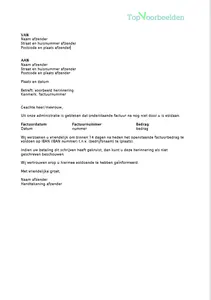 Voorbeeld herinnering, gratis voorbeeld brieven om te sturen wanneer een factuur niet wordt betaald. 