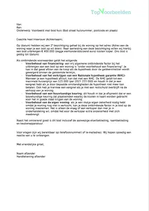 Voorbeeld mail bod huis