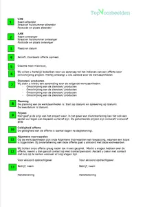 Voorbeeld offerte opmaak, bekijk de opmaak van een standaard offerte en onze diverse voorbeeld offertes. 