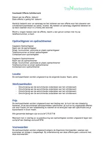 voorbeeld offerte schilderwerk, gratis offerte voorbeelden, simpel en snel