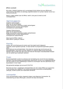 Offerte maken voorbeeld templates | Gratis voorbeeld offertes | Maak je offerte in een handomdraai | Word en Excel templates