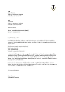 Voorbeeldbrief stopzetten bewind, stuur een brief naar de reachtbank om je bewind te laten stopzetten. 