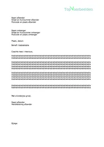 verschillende soorten zakelijke brief