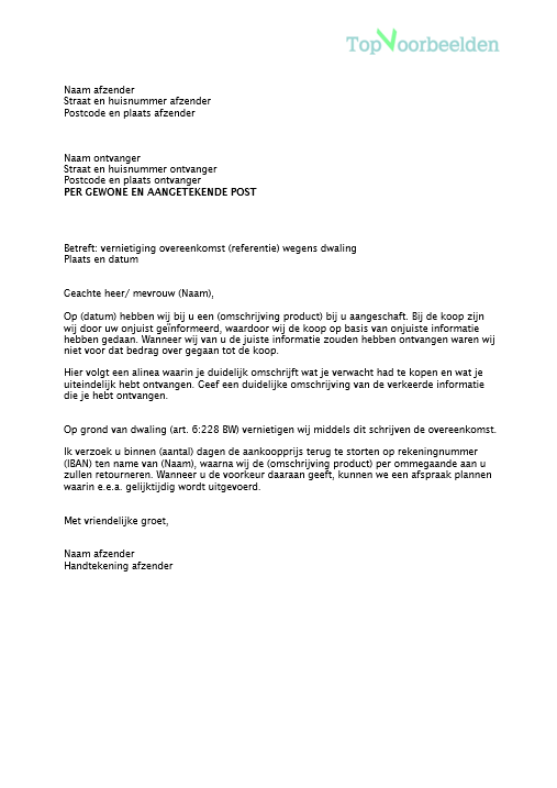 Zakelijke brief