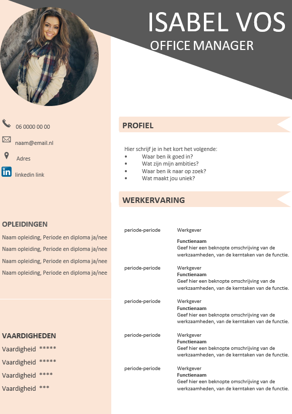 CV voorbeeld Word