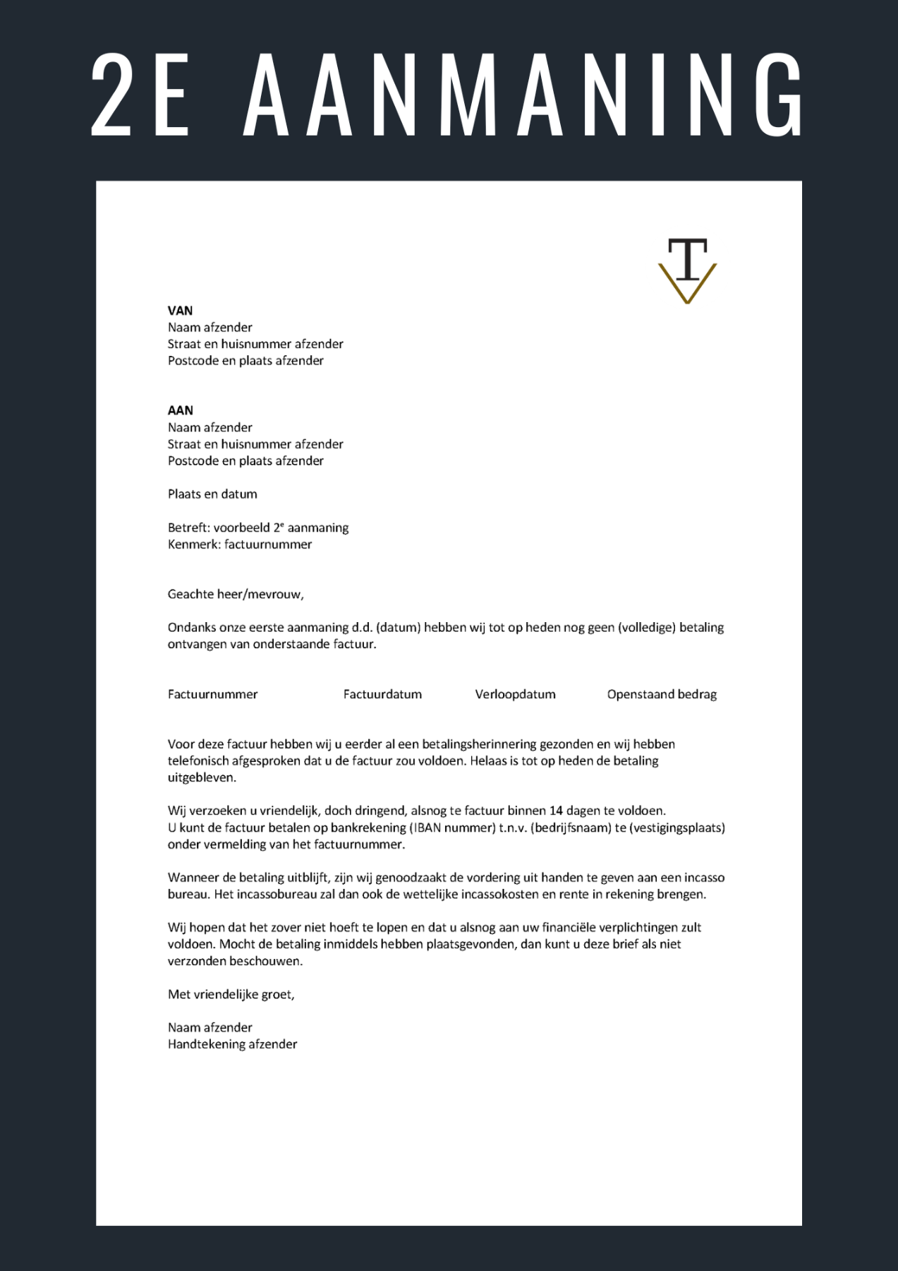 Aanmaning-sturen-2e-aanmaning