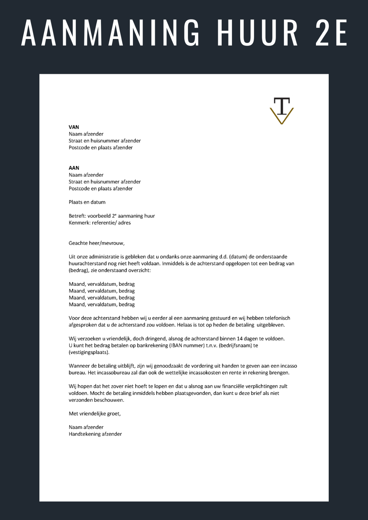 Aanmaning-sturen-huur-2e-aanmaning