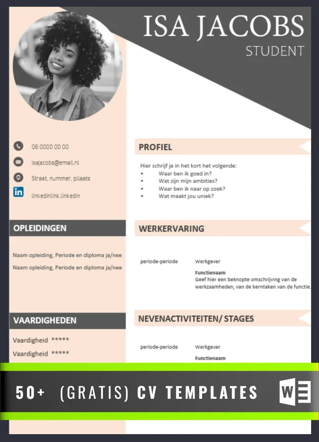 specificeren Aantrekkingskracht Victor CV voorbeeld 17 jarige - (Gratis) een Professioneel CV maken